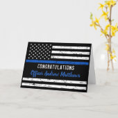 警察が法執行の卒業を祝う カード (黄色い花)