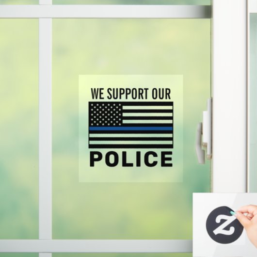 警察が法執行機関を支援するシンブルーライン  ウィンドウサイン (ホーム)