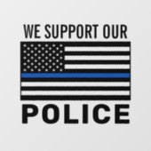 警察が法執行機関を支援するシンブルーライン  ウィンドウサイン (シート)