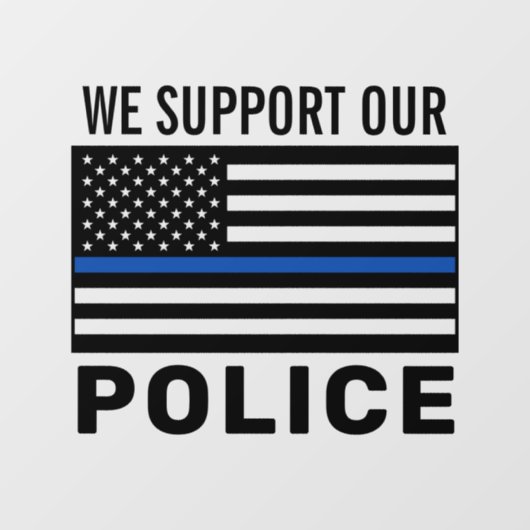 警察が法執行機関を支援するシンブルーライン  ウィンドウサイン (シート)