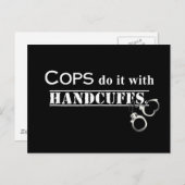 警察だ!コップおもしろいギフト ポストカード (正面/裏面)