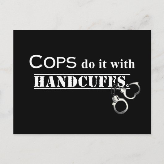 警察だ!コップおもしろいギフト ポストカード (正面)