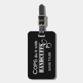 警察だ!コップおもしろいギフト ラゲッジタグ (正面縦)