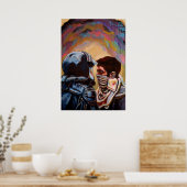 警察と抗議者 ポスター (キッチン)