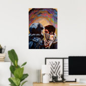 警察と抗議者 ポスター (ホームオフィス)