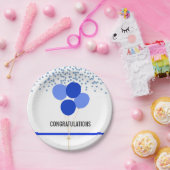 警察によっては白いテーマのお祝いがパーティを楽しみます ペーパープレート (パーティー)