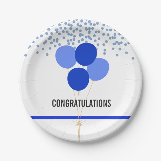 警察によっては白いテーマのお祝いがパーティを楽しみます ペーパープレート (正面)