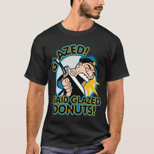 警察によって艶をかけられるドーナツ Tシャツ