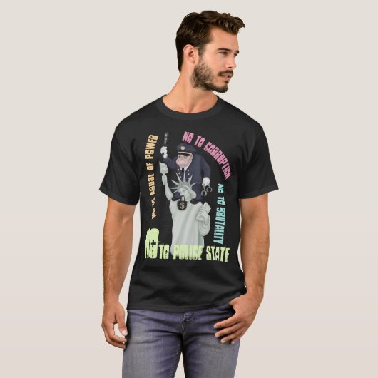 警察に州Tシャツはない Tシャツ (正面フル)