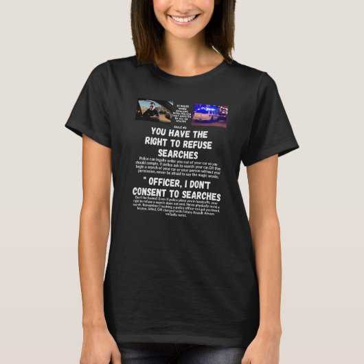 警察に#3向する際の規則 Tシャツ (正面)