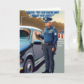 警察のおもしろい誕生日 カード (正面)