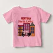 警察のお母さんは生命Tシャツおよびギフトを救います ベビーTシャツ (正面)