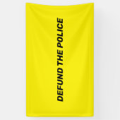 警察のイエローブラックタイポグラフィを取り除モダンく 横断幕 (縦)