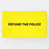 警察のイエローブラックタイポグラフィを取り除モダンく 横断幕 (横)