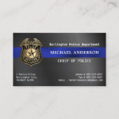 警察のカスタムロゴメタリックQRCode法執行機関 名刺 (正面)