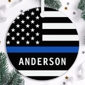 警察のカスタムロゴ名法執行 メタルオーナメント