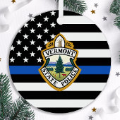 警察のカスタムロゴ名法執行 メタルオーナメント