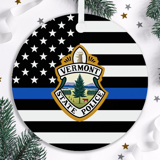 警察のカスタムロゴ名法執行 メタルオーナメント