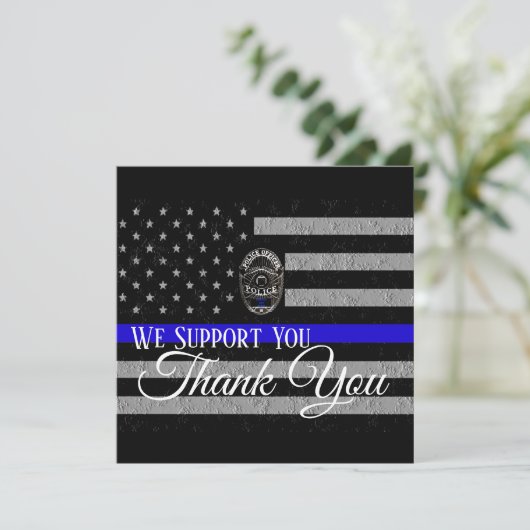 警察のカードに感謝の気持ちを伝える サンキューカード (スタンド正面)