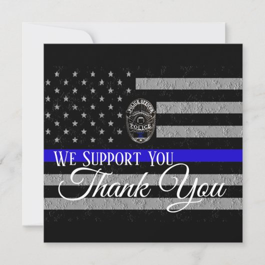 警察のカードに感謝の気持ちを伝える サンキューカード (正面)