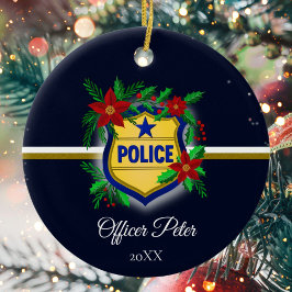 警察のクリスマスパーティー セラミックオーナメント