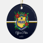 警察のクリスマスパーティー セラミックオーナメント (左)