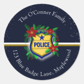 警察のクリスマスパーティー ラウンドシール (正面)