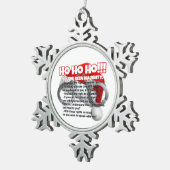 警察のクリスマスプレゼント スノーフレークピューターオーナメント (右)