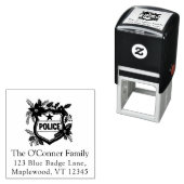 警察のクリスマス・エレガント・ホリデー返送先住所 セルフインキングスタンプ (インサイチュ)