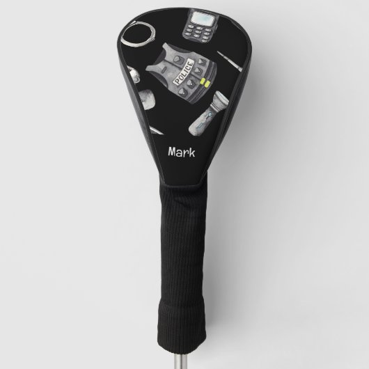 警察のゴルファー ゴルフヘッドカバー (正面)