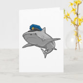 警察のサメ カード (黄色い花)