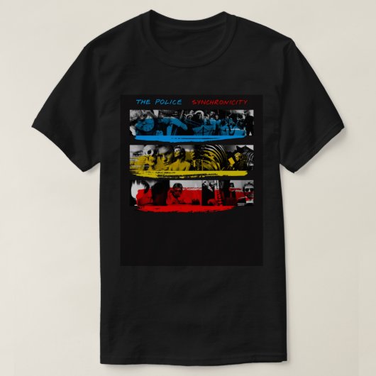 警察のシンクロニシティアルバムポスター Tシャツ (デザイン正面)