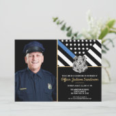 警察のシン・ブルーライン写真引退パーティー 招待状 (スタンド正面)