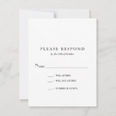 警察のスタイルを持つ米国国旗の白RSVP返信 出欠カード (裏面)