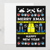 警察のダサいクリスマススウェッター シーズンカード (正面/裏面)