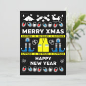 警察のダサいクリスマススウェッター シーズンカード (スタンド正面)