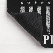 警察のチャプレーン米国国旗 マウスパッド (コーナー)