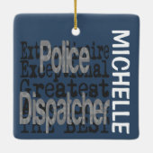 警察のディスパッチャ異常カスタム者 セラミックオーナメント (裏面)