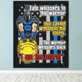 警察のトロイの木馬の戦士Iは嵐だ キャンバスプリント (インサイチュ (ウッドフロア))