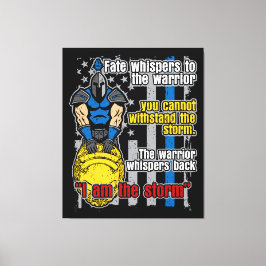 警察のトロイの木馬の戦士Iは嵐だ キャンバスプリント