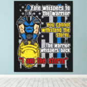 警察のトロイの木馬の戦士Iは嵐だ キャンバスプリント (インサイチュ (ウッドフロア))