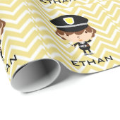 警察のハイウェーのパトロールか交通コントローラー ラッピングペーパー (ロールコーナー)