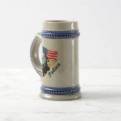 警察のバイクもしくは自転車に乗る人 ビールジョッキ (正面左)