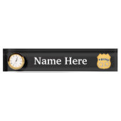 警察のバッジと袖口にネームプレートを追加 デスクネームプレート (正面)