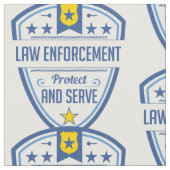 警察のバッジを保護し、役立って下さい ファブリック (クローズアップ)