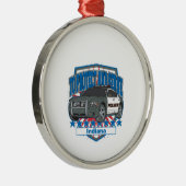 警察のパトカーを保護し、役立つインディアナ セラミックオーナメント (右)