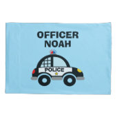 警察のパトロール車の子供たち 枕カバー (裏面)