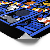 警察のパブリック猫おもしろい箱Kitten Cat Doctor Libr ポスター (角)