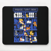 警察のパブリック猫おもしろい箱Kitten Cat Doctor Libr マウスパッド (正面)