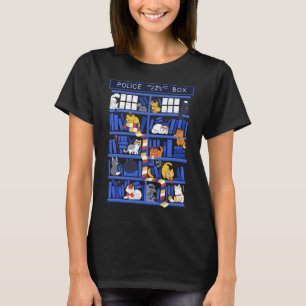 警察のパブリック猫おもしろい箱Kitten Cat Doctor Libr Tシャツ